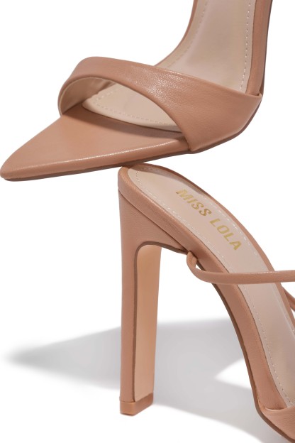 Sun Kissed Nights Lace Up High Heels - Nude-Laseno.All Rights Reserved.
