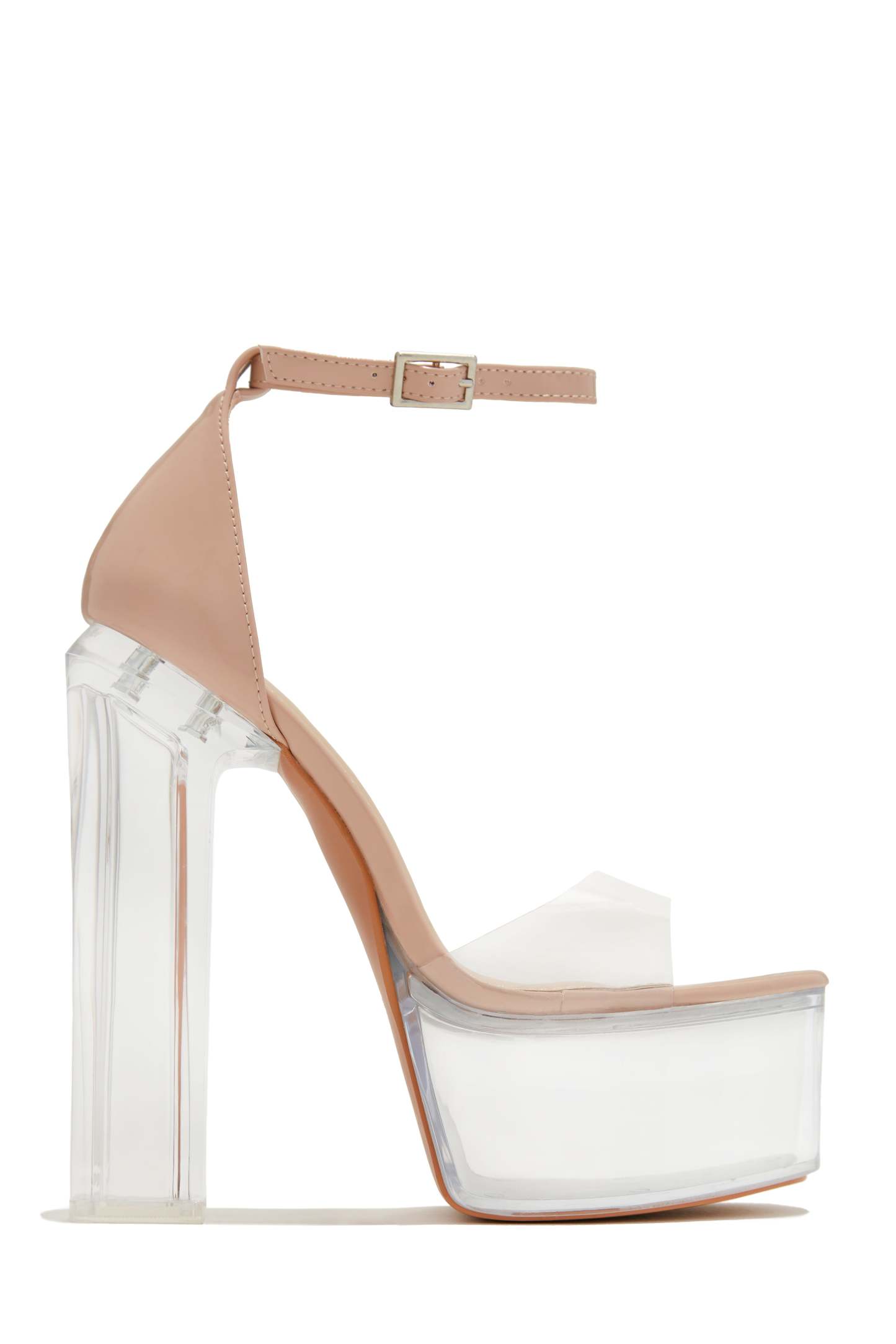 High Rise Platform Block High Heels - Gold-Laseno.All Rights Reserved.