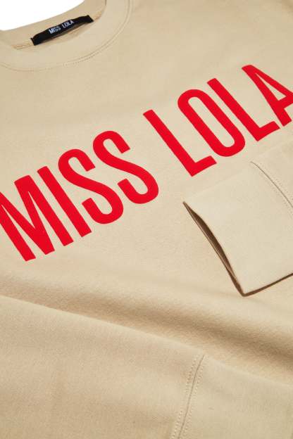 Miss Lola Exclusive Crewneck Sweater - Nude-Laseno.All Rights Reserved.