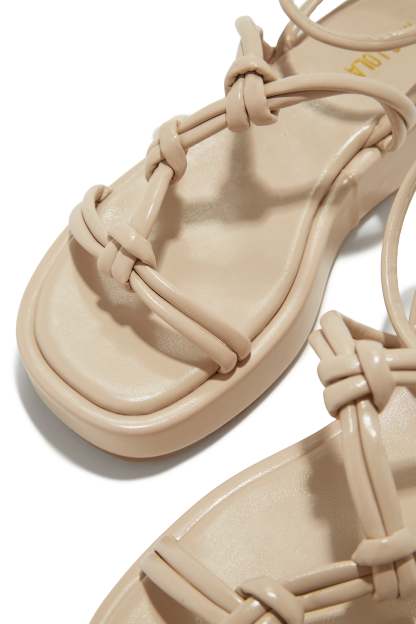 Sun Soaked Platform Sandals - Cream-Laseno.All Rights Reserved.
