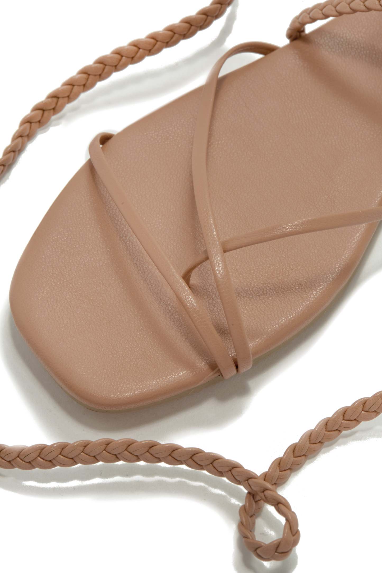 Live In Paradise Lace Up Sandals - Nude-Laseno.All Rights Reserved.