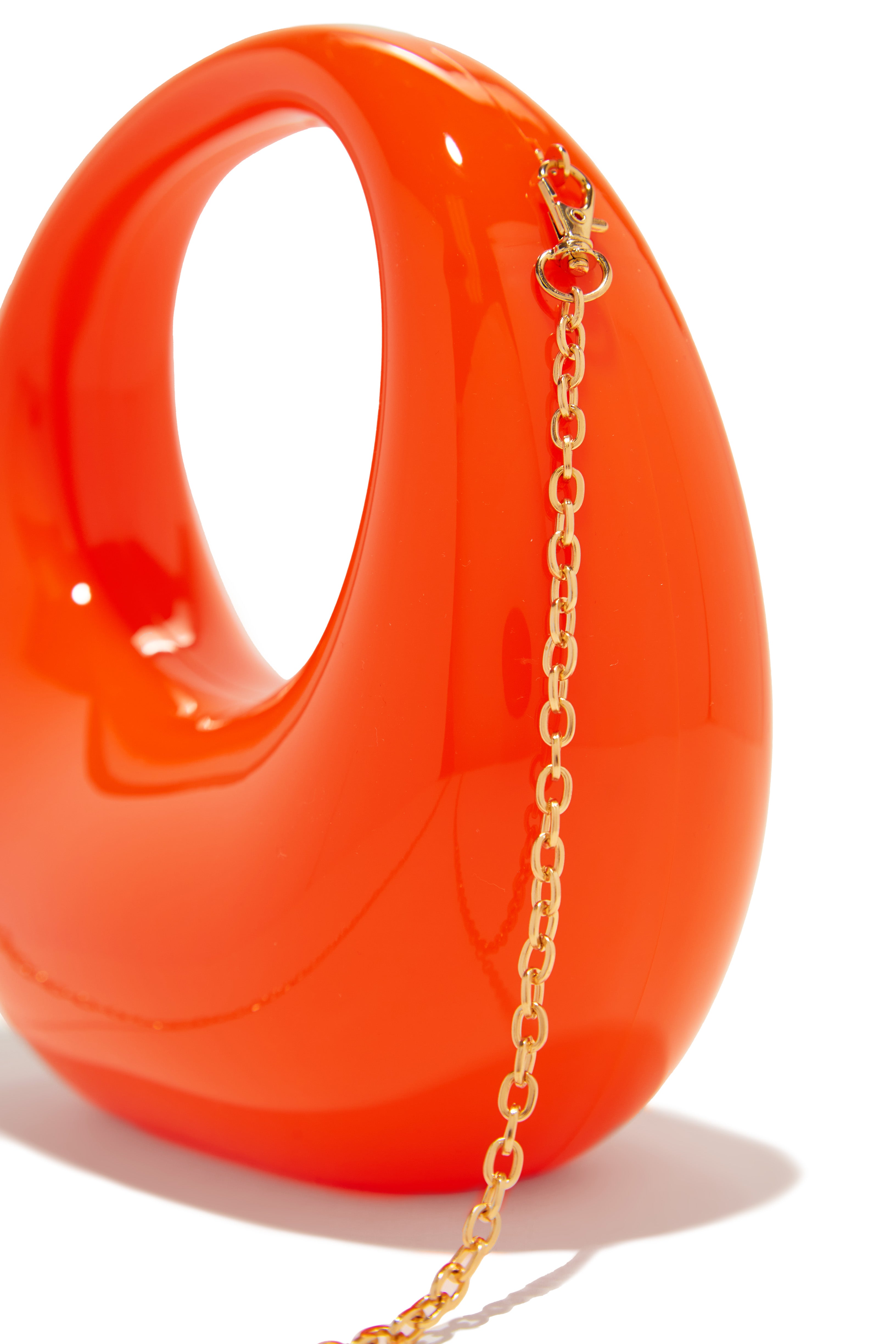 Stella Acrylic Handbag - Orange-Laseno.All Rights Reserved.