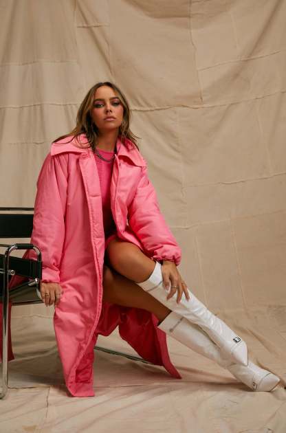 Valentina Long Coat - Pink-Laseno.All Rights Reserved.