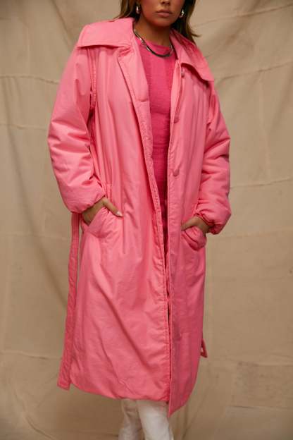 Valentina Long Coat - Pink-Laseno.All Rights Reserved.
