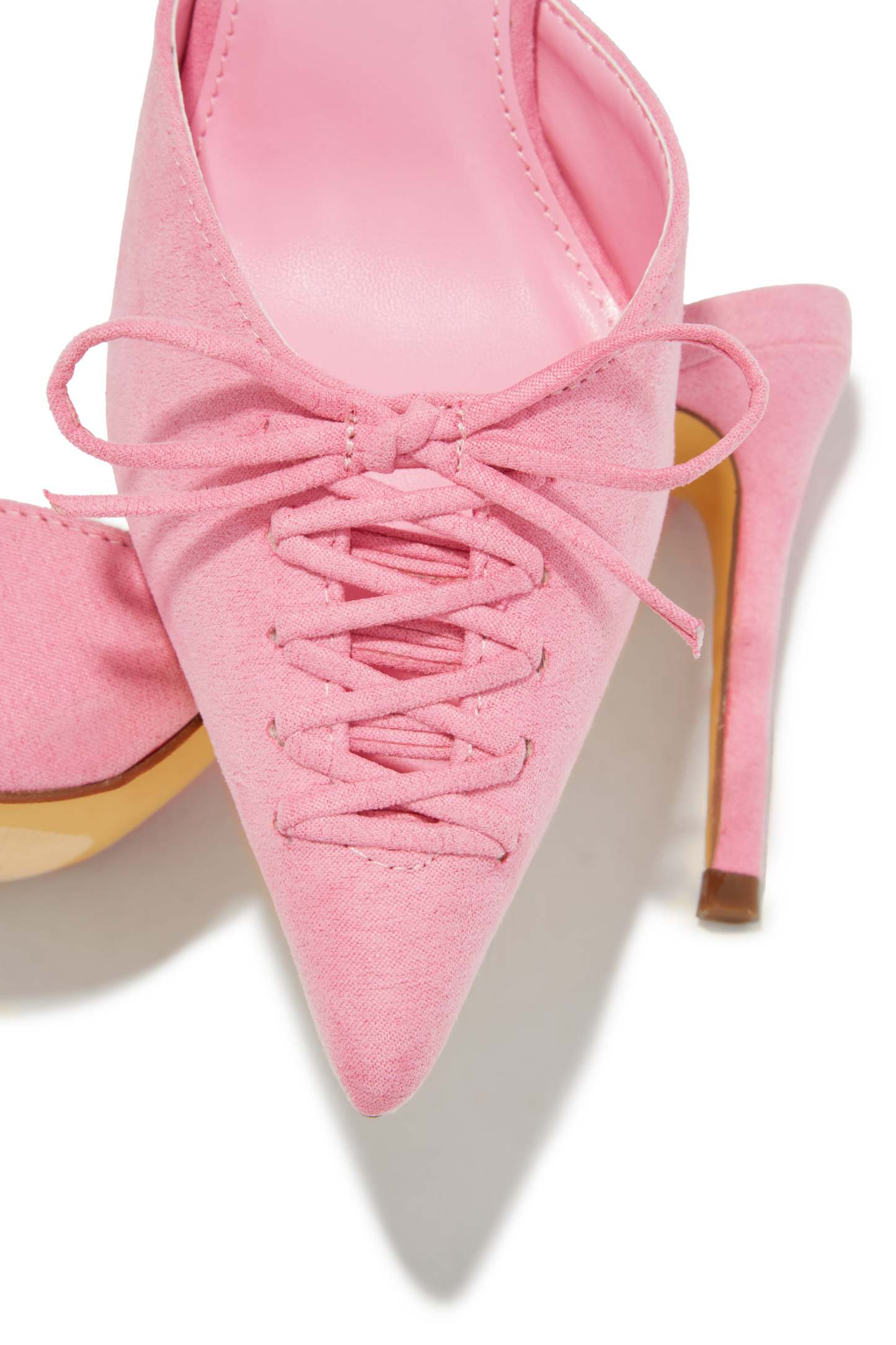 Lina Pump Heel Mules - Pink-Laseno.All Rights Reserved.