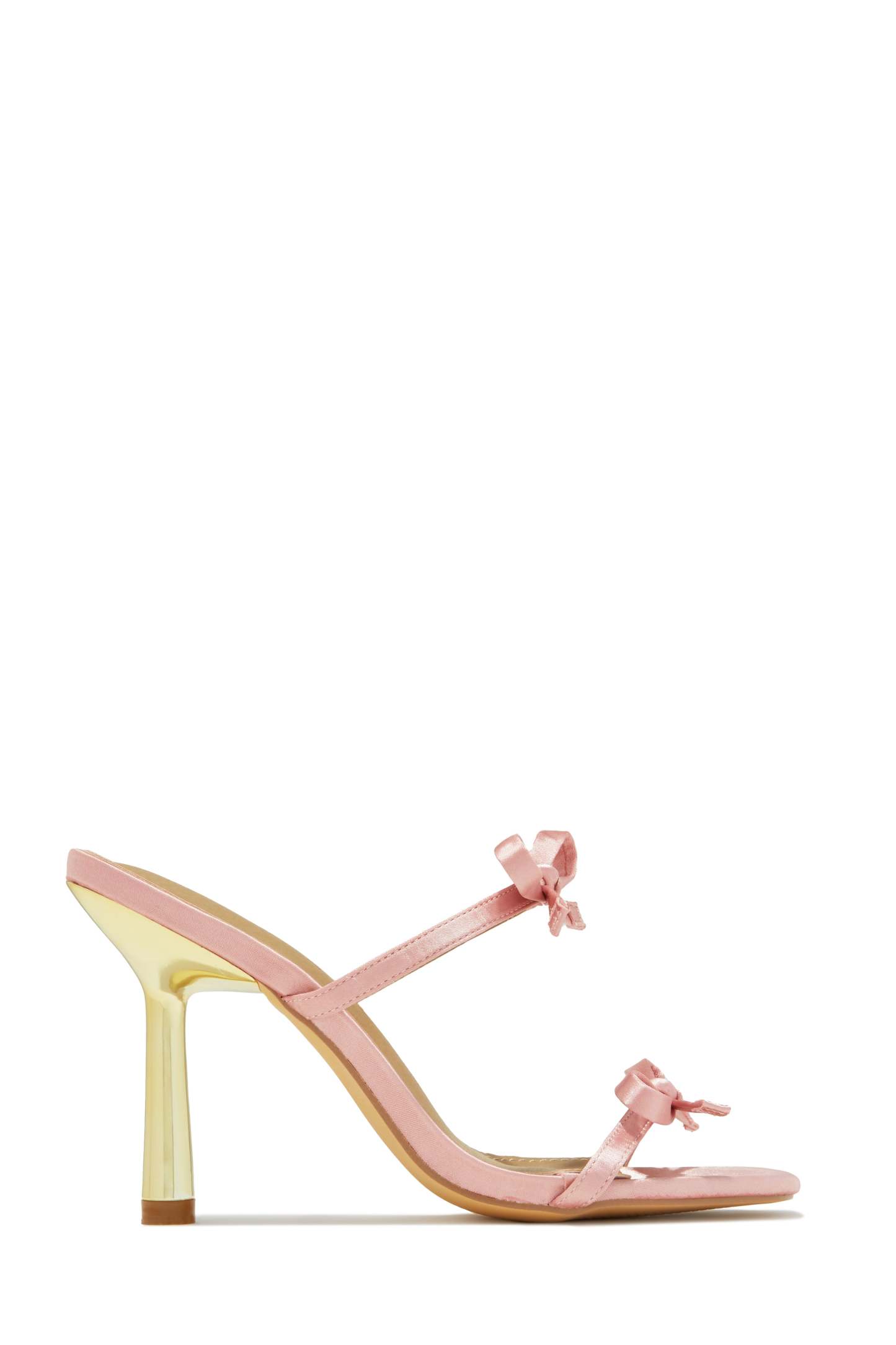 Simple Affair Bow Heel Mule - Black-Laseno.All Rights Reserved.