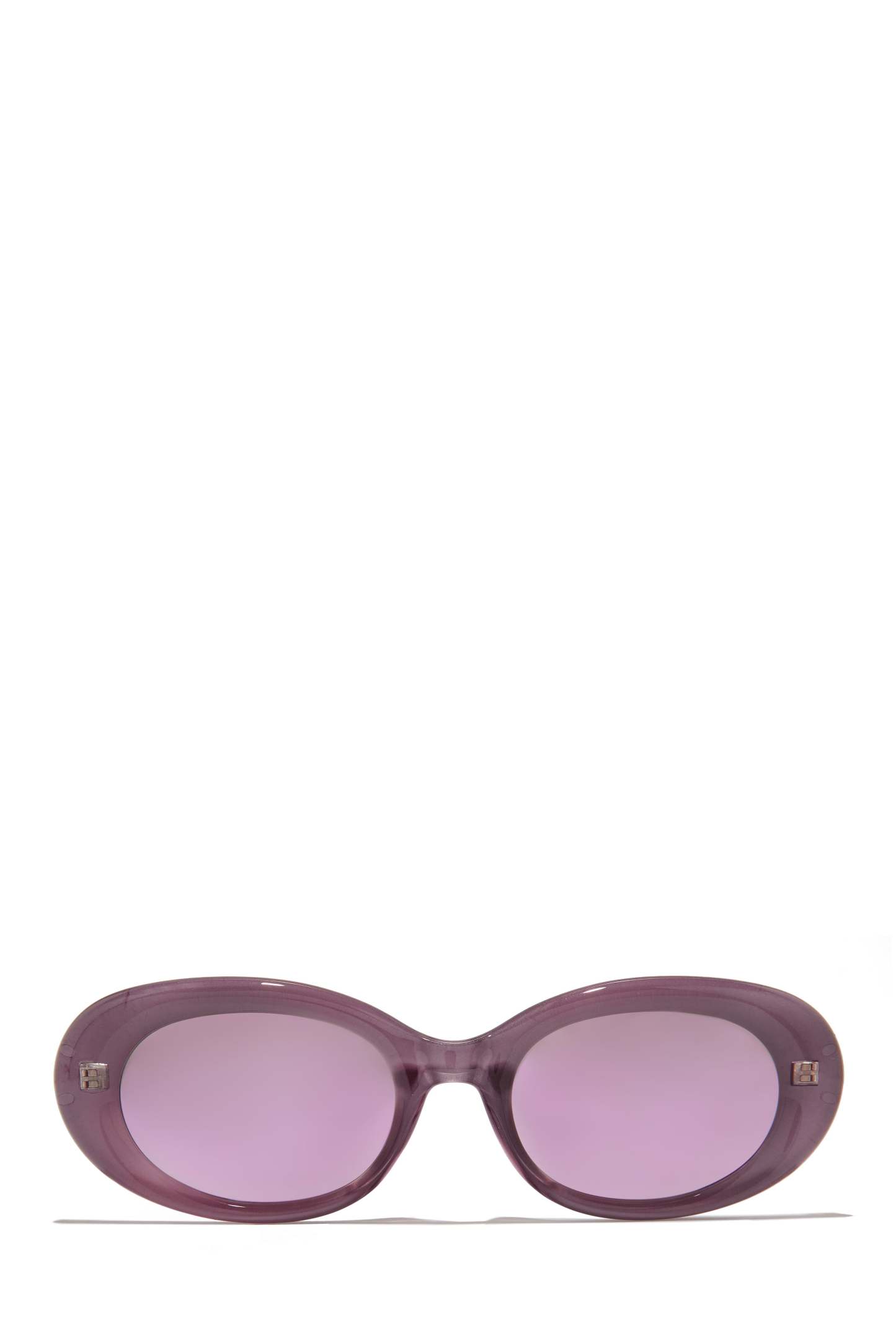 Tube Girl Oval Sunglasses - Clear-Laseno.All Rights Reserved.