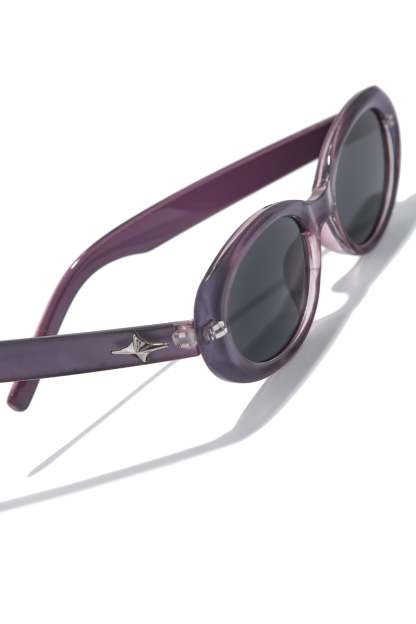 Skyline Views Oval Shaped Sunglasses - Purple-Laseno.All Rights Reserved.