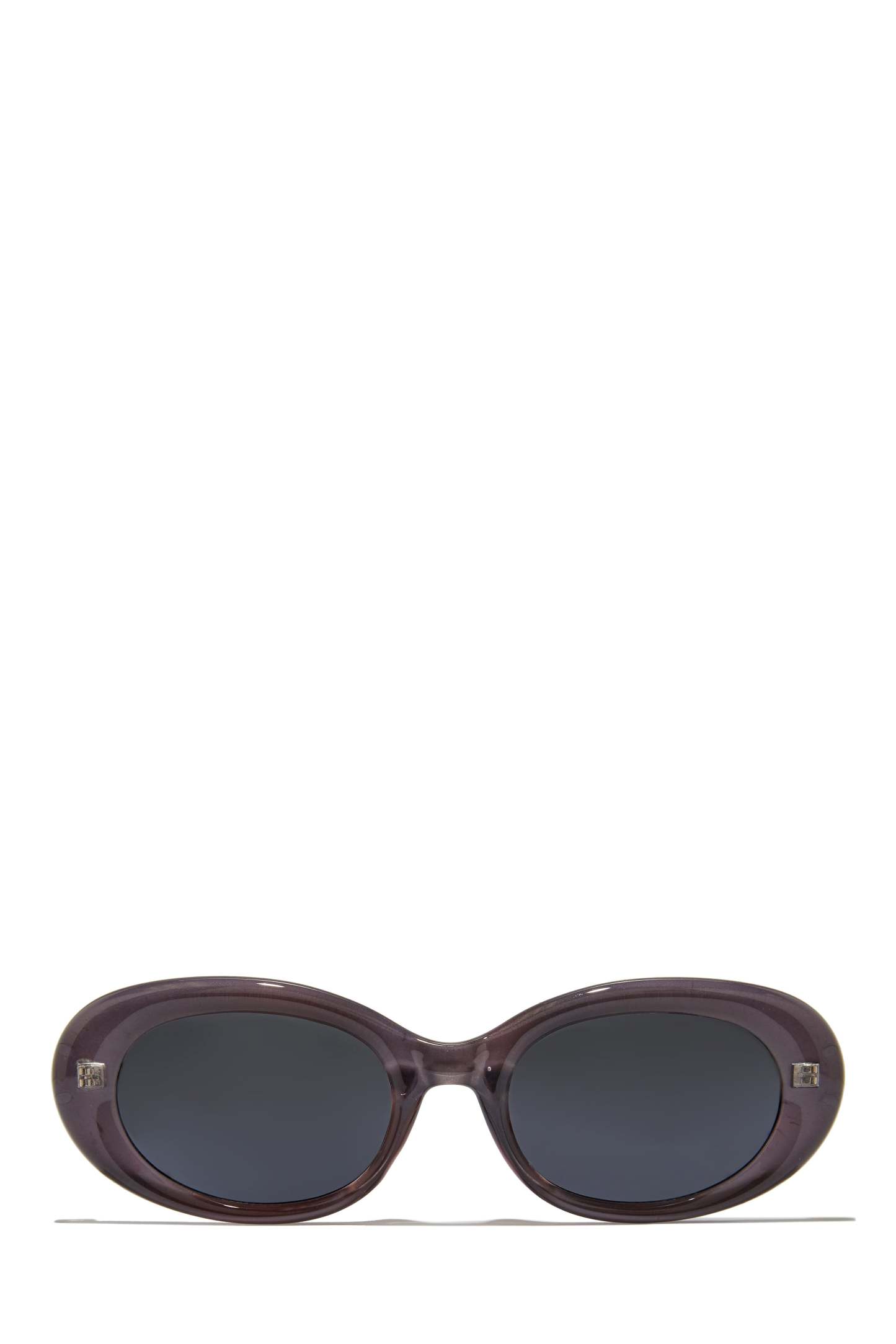 Tube Girl Oval Sunglasses - Clear-Laseno.All Rights Reserved.