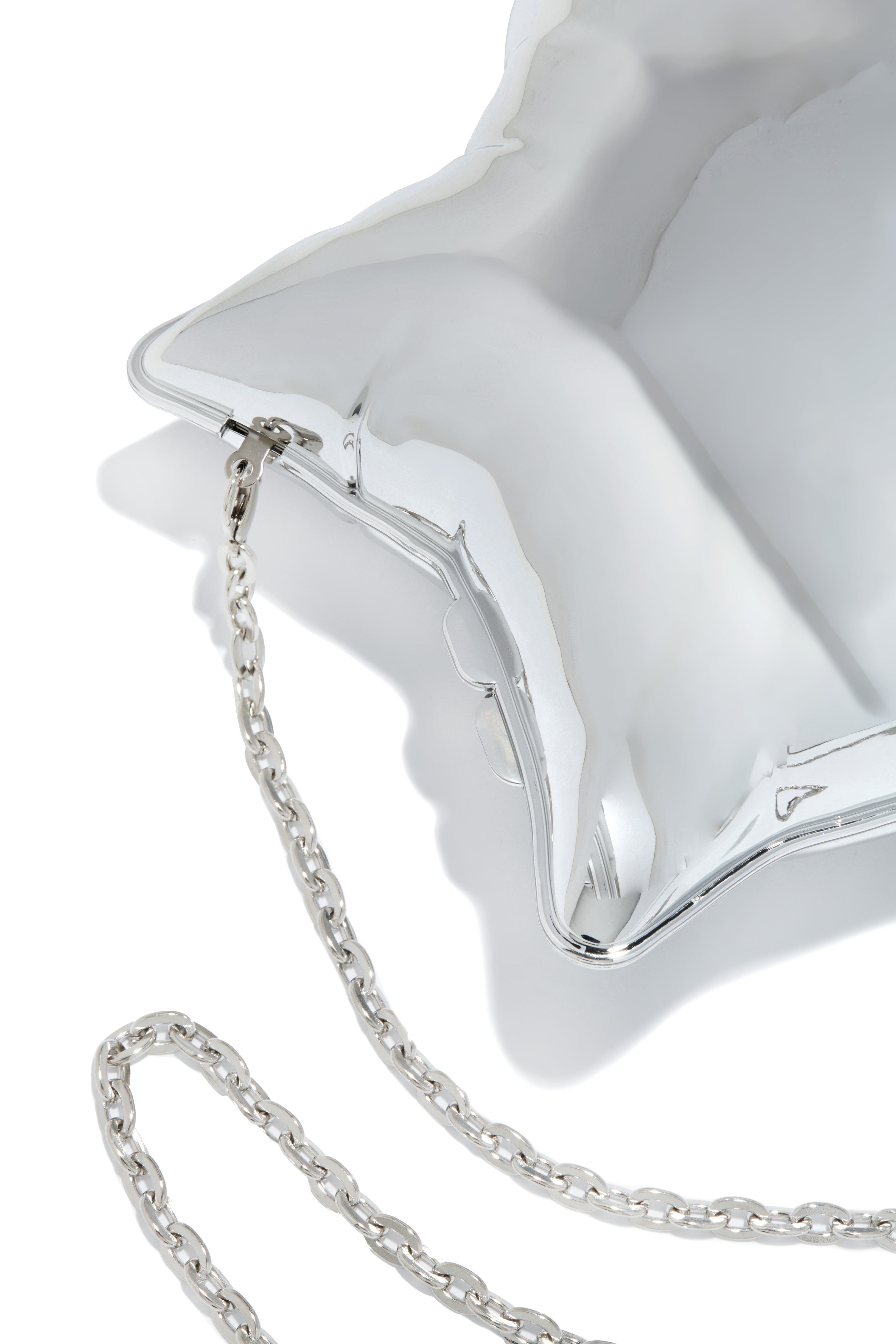 Star Girl Balloon Clutch Bag - Silver-Laseno.All Rights Reserved.