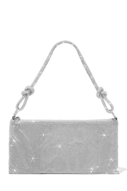 Ziana Embellished Shoulder Bag - Silver-Laseno.All Rights Reserved.