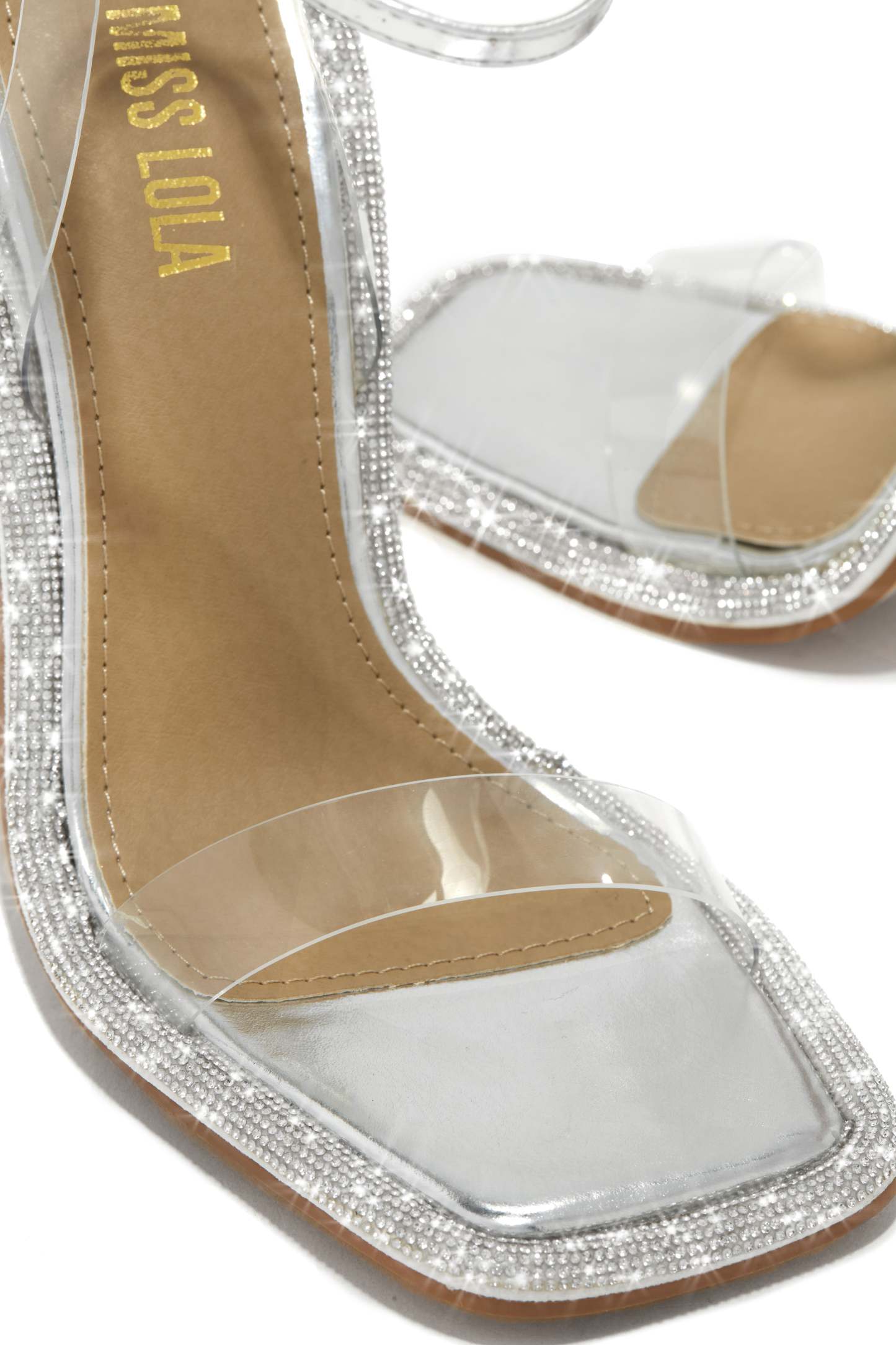 Unforgettable Nights Embellished High Heels - Silver-Laseno.All Rights Reserved.