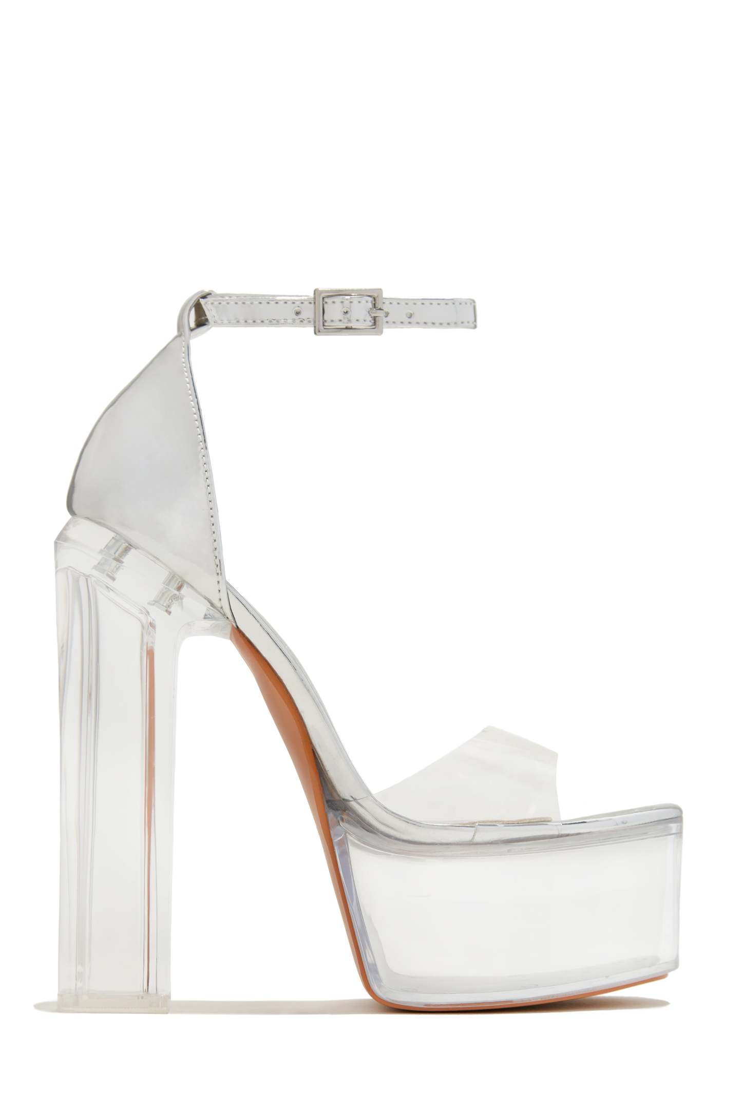 High Rise Platform Block High Heels - Gold-Laseno.All Rights Reserved.