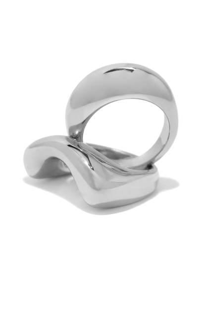 Neila Two Piece Ring Set - Silver-Laseno.All Rights Reserved.