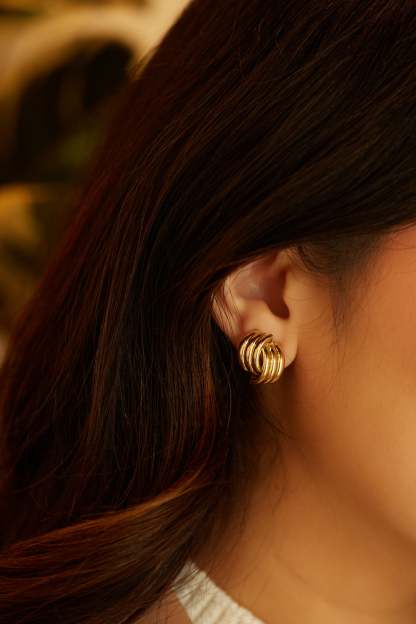 Sofia Earring - Gold-Laseno.All Rights Reserved.