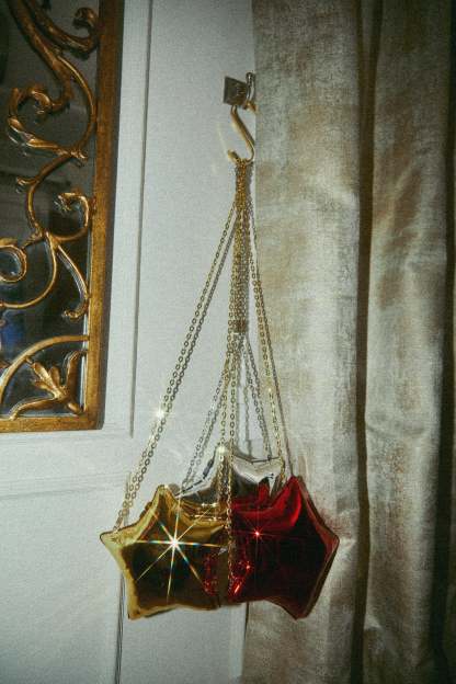 Star Girl Balloon Clutch Bag - Silver-Laseno.All Rights Reserved.