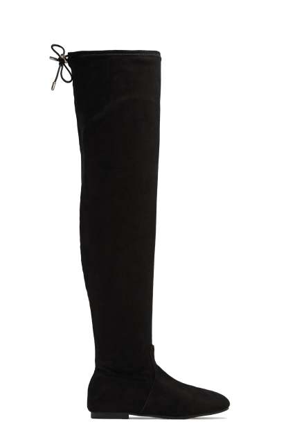 Strut & Slay Over The Knee Boots - Black-Laseno.All Rights Reserved.