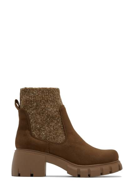 Winter Dreams Block Heel Ankle Boots - Brown-Laseno.All Rights Reserved.