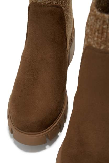 Winter Dreams Block Heel Ankle Boots - Brown-Laseno.All Rights Reserved.
