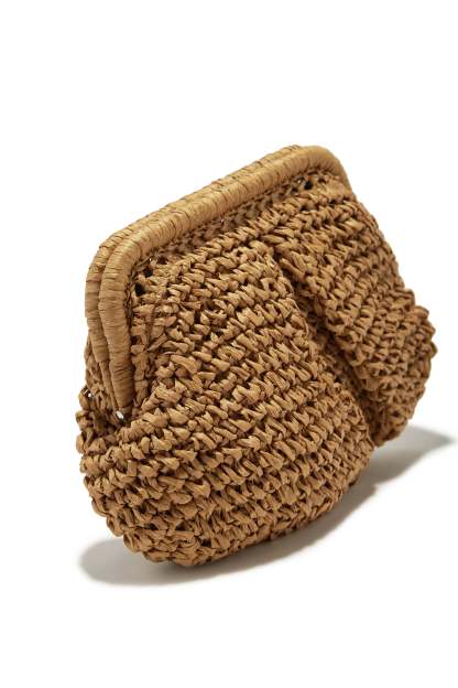 Sea You Soon Woven Straw Crossbody Handbag - Khaki-Laseno.All Rights Reserved.