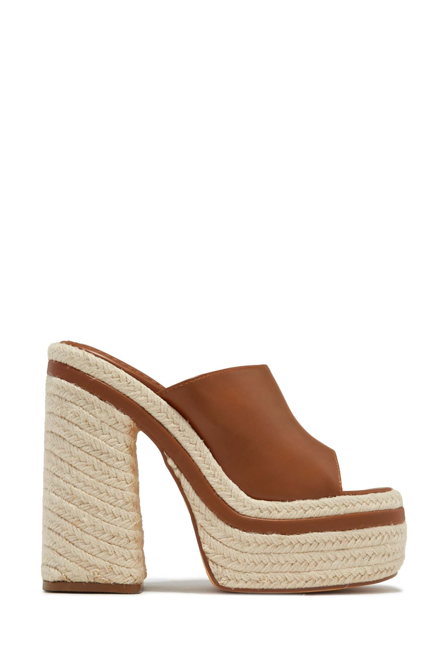 Weekend Attire Platform Block Heel Mules - White-Laseno.All Rights Reserved.