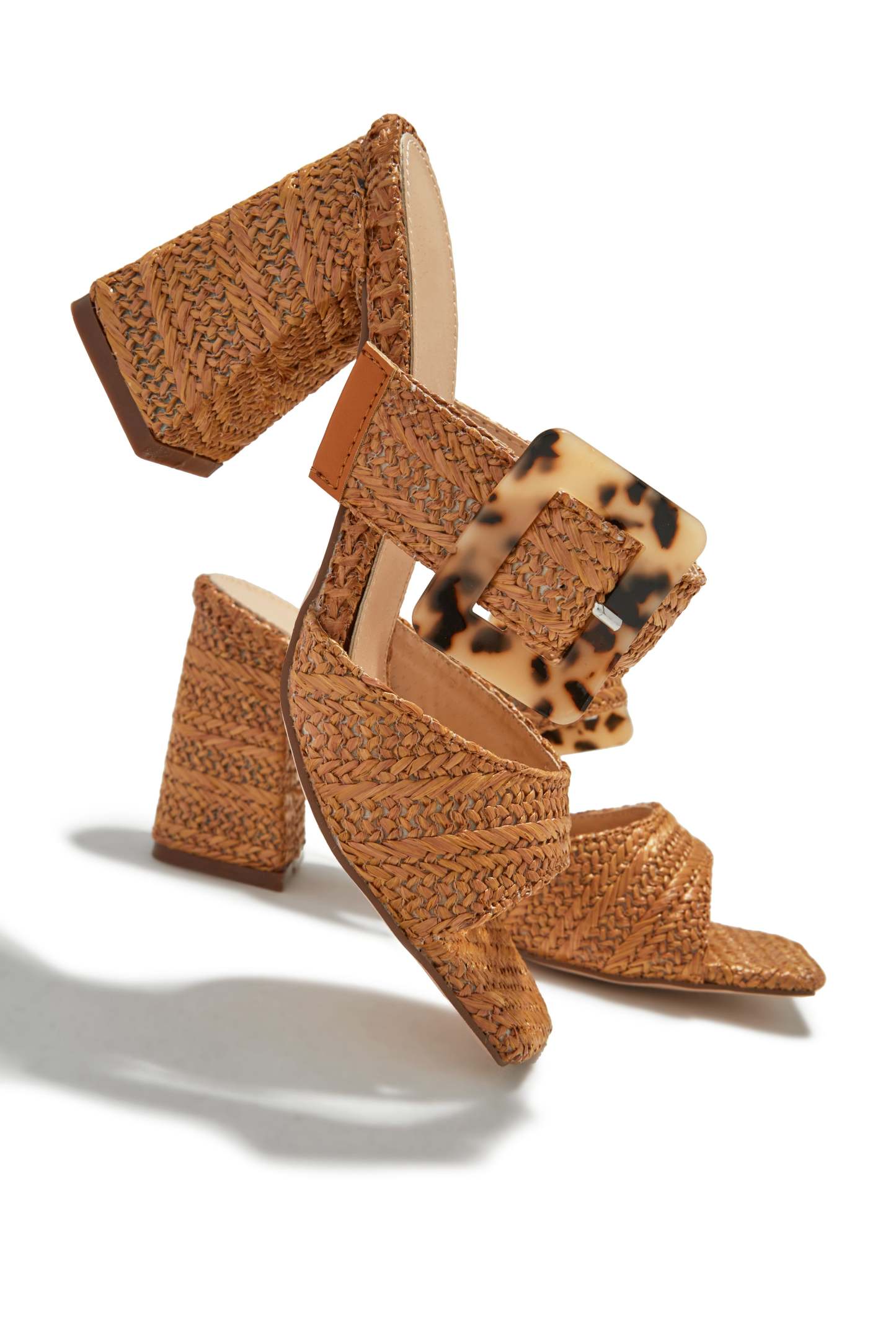 Naya Block Heel Mules - Tan-Laseno.All Rights Reserved.