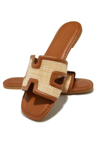 Playa Paradiso Slip On Sandals - Tan-Laseno.All Rights Reserved.