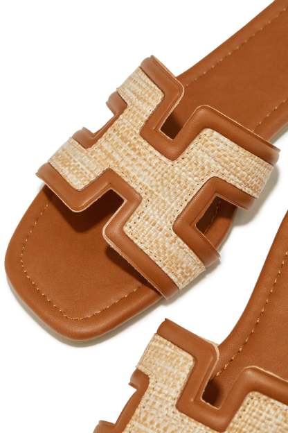 Yuliana Slip On Sandals - Tan-Laseno.All Rights Reserved.