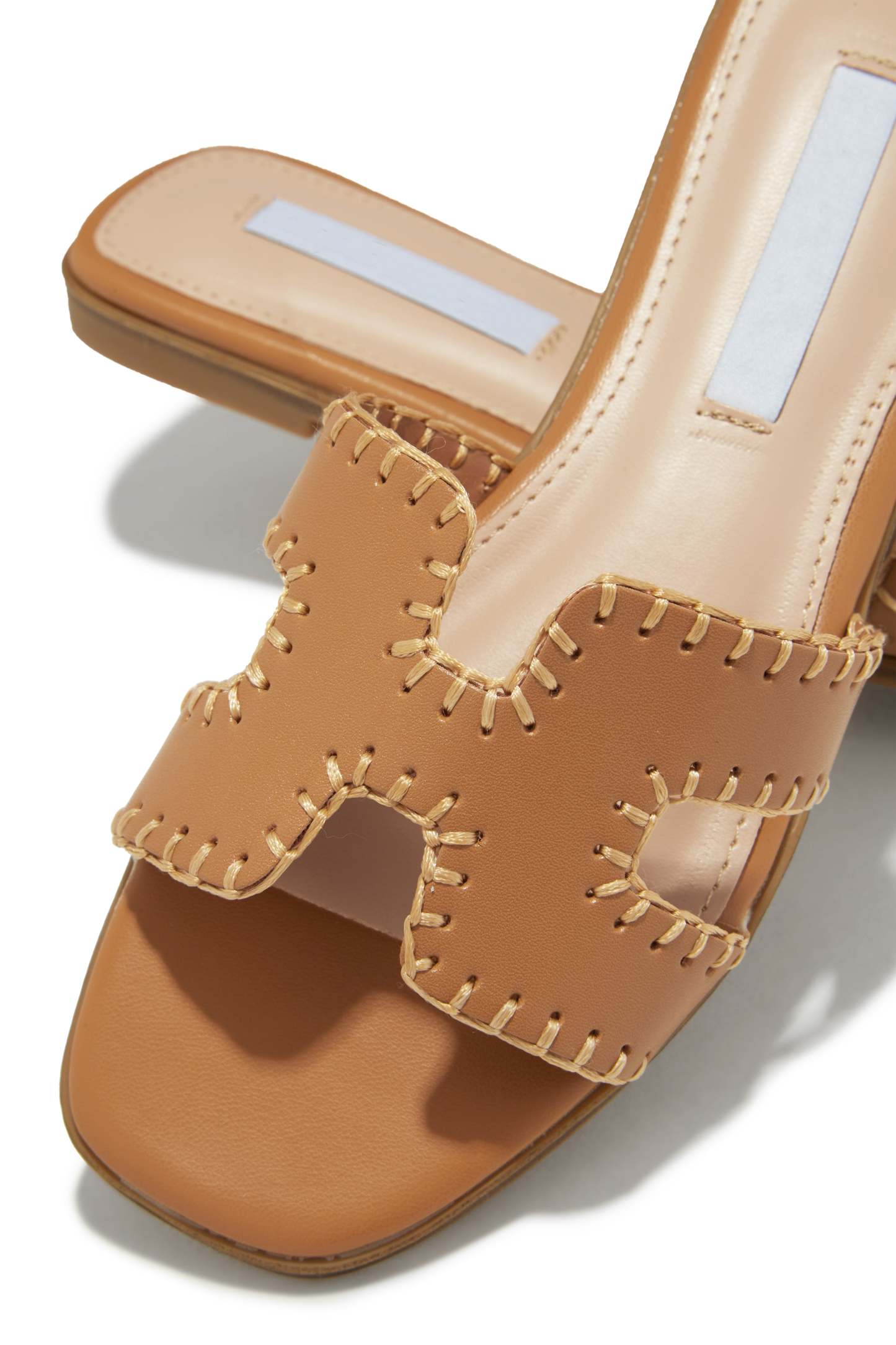 Noelle Slip On Sandals - Tan-Laseno.All Rights Reserved.