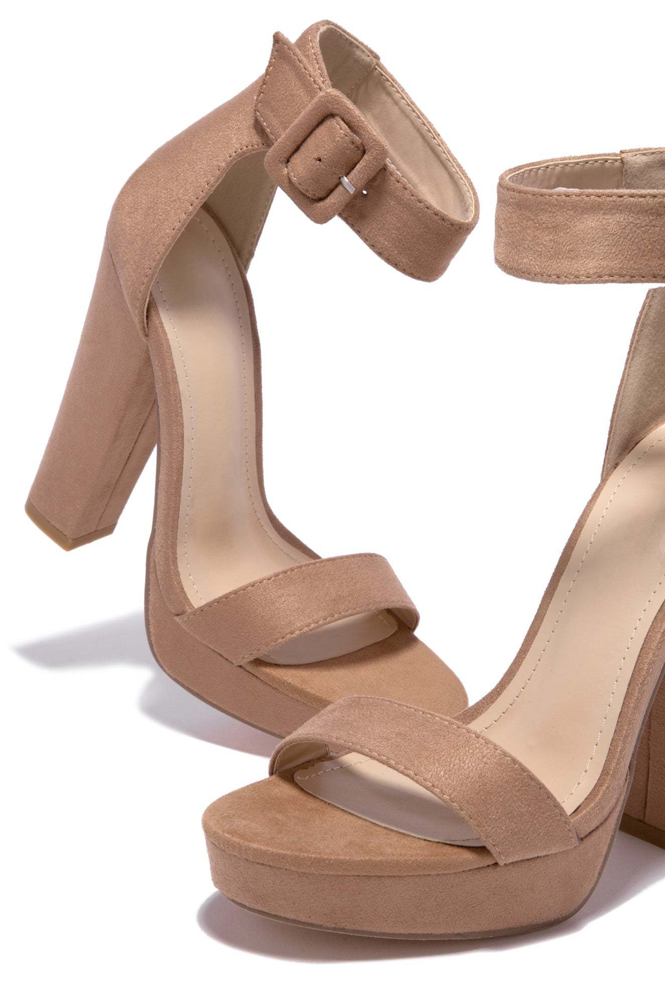 New Limits Platform Block Heels - Taupe-Laseno.All Rights Reserved.