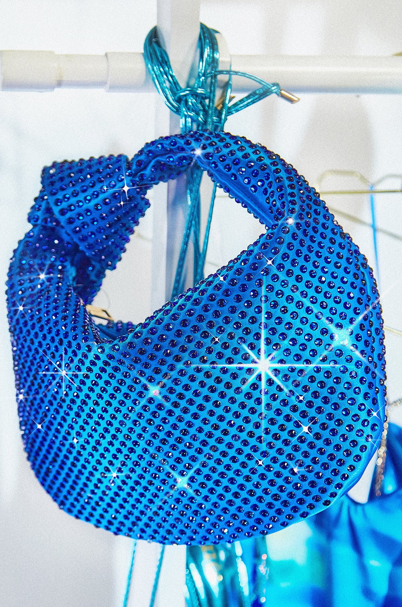 Vacay Nights Embellished Knot Detail Bag - Blue-Laseno.All Rights Reserved.