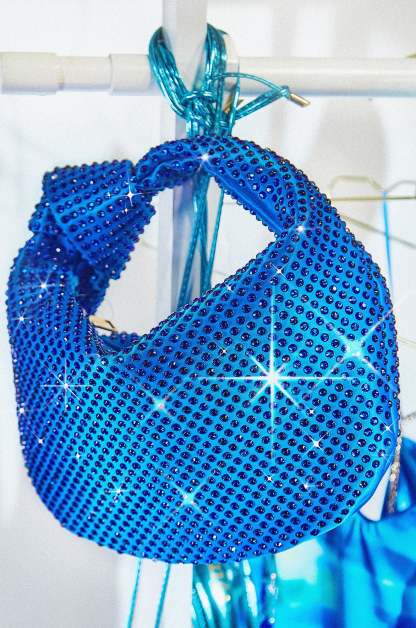 Vacay Nights Embellished Knot Detail Bag - Blue-Laseno.All Rights Reserved.