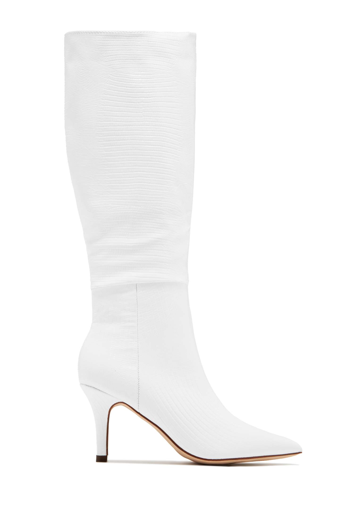 Sarai Knee High Heel Boots - Cherry-Laseno.All Rights Reserved.