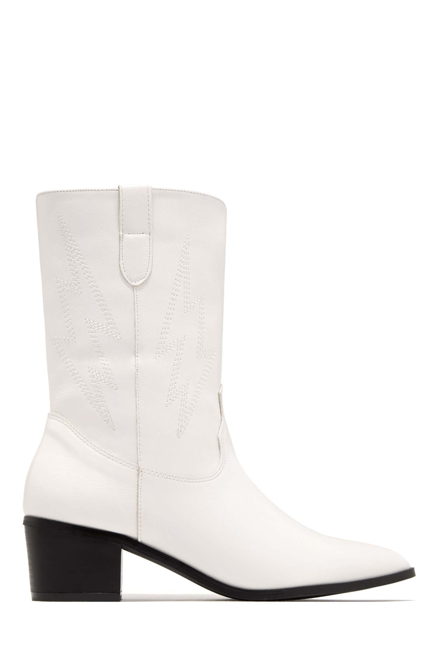 Mainstage Moment Stacked Heel Boots - Cognac-Laseno.All Rights Reserved.