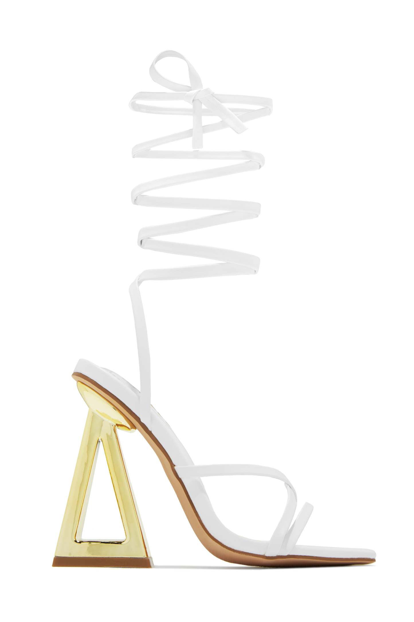 Zhuri Lace Up Block High Heels - Black-Laseno.All Rights Reserved.