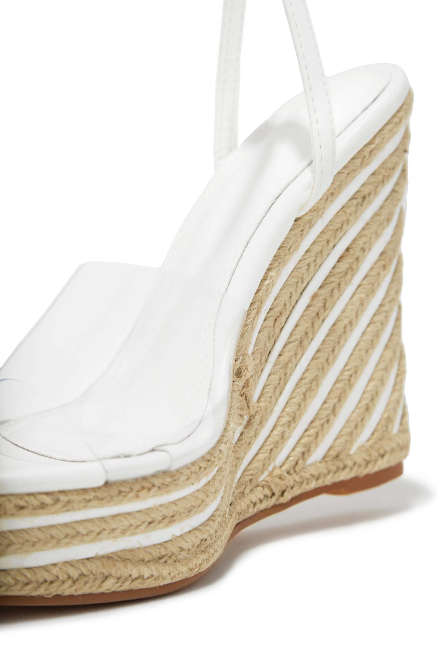 Summer Uniform Platform Espadrille Wedges - White-Laseno.All Rights Reserved.