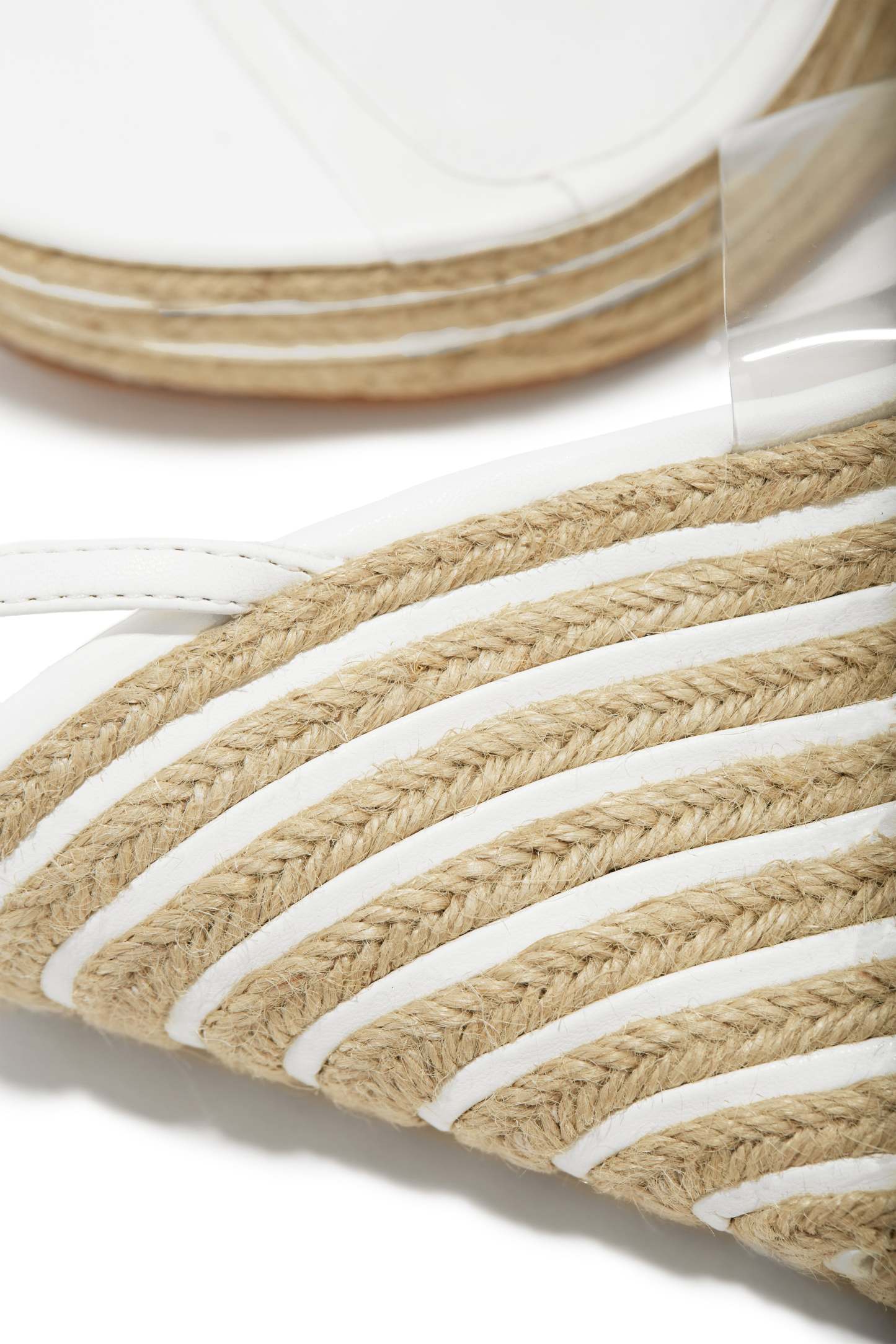 Summer Uniform Platform Espadrille Wedges - White-Laseno.All Rights Reserved.