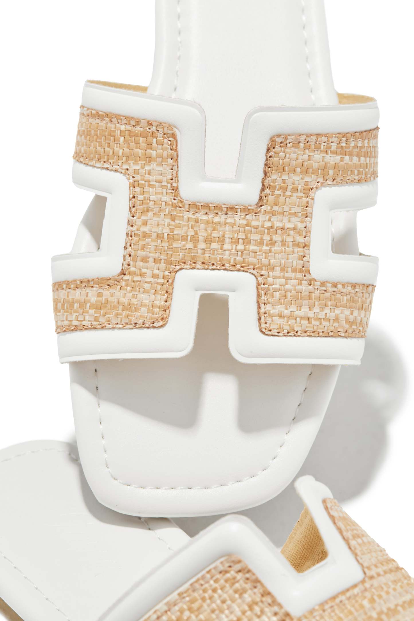 Yuliana Slip On Sandals - White-Laseno.All Rights Reserved.