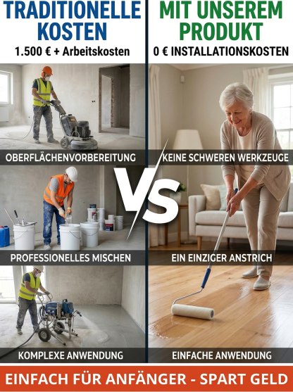 ✨ Selbstnivellierende Bodenbeschichtung✨ Trocknet in nur 2 Stunden✨ Wasserbasiert und geruchsneutralal