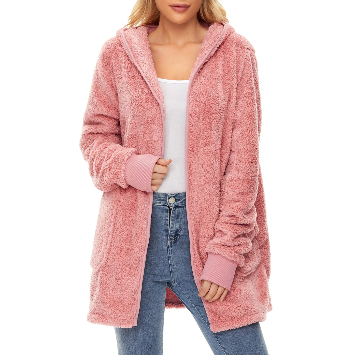 🔥【Doppelseitiger Plüsch für doppelte Wärme】Leichter als eine Flasche, wärmer als ein Wollmantel!