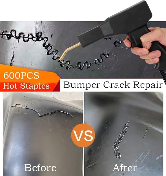 150W Kunststoff Schweißgerät, Auto-Stoßstangen-Riss-Reparatur-Set, 800 Stck heiße Hefter kunststoff Schweißen Maschine, Schweißen Reparieren Maschine für Auto-Stoßstange/Autoteile/Kajak/Kanu
