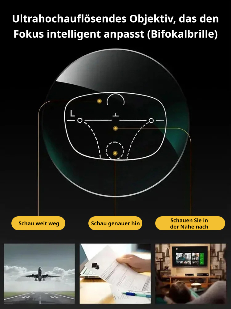 🔥【Intelligente All-in-One Brille für klare Sicht】Auto-Zoom Premium Presbyopie