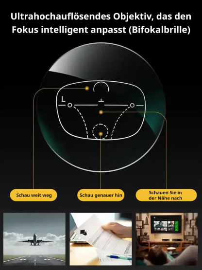 🔥【Intelligente All-in-One Brille für klare Sicht】Auto-Zoom Premium Presbyopie