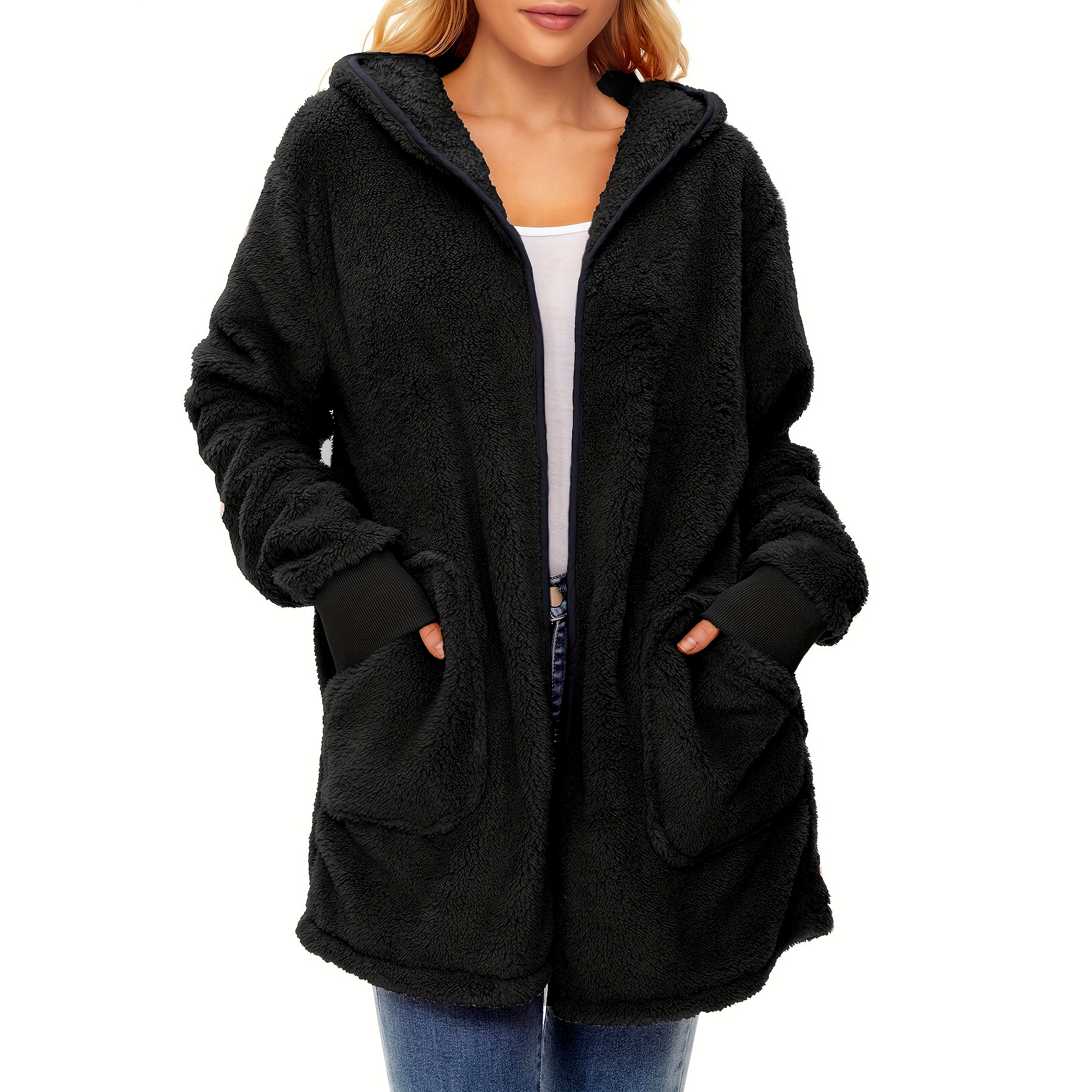 🔥【Doppelseitiger Plüsch für doppelte Wärme】Leichter als eine Flasche, wärmer als ein Wollmantel!