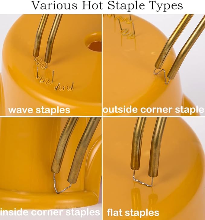 150W Kunststoff Schweißgerät, Auto-Stoßstangen-Riss-Reparatur-Set, 800 Stck heiße Hefter kunststoff Schweißen Maschine, Schweißen Reparieren Maschine für Auto-Stoßstange/Autoteile/Kajak/Kanu