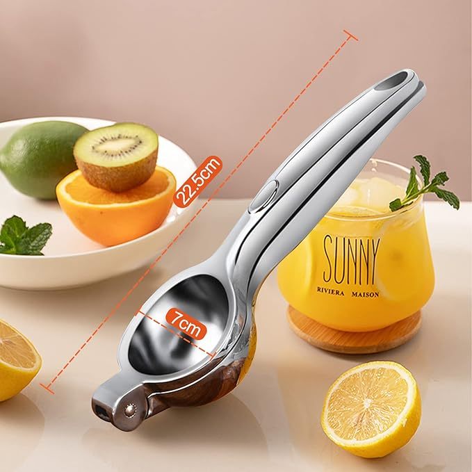 7 cm Zitronenpresse Handpresse, Zitruspresse Manuell, Anti-Ätzmittel, Durchmesser Lemon Squeezer, Schweres Saftpresse Manuell für Bar, Küche, Restaurant, Langlebig