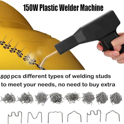 150W Kunststoff Schweißgerät, Auto-Stoßstangen-Riss-Reparatur-Set, 800 Stck heiße Hefter kunststoff Schweißen Maschine, Schweißen Reparieren Maschine für Auto-Stoßstange/Autoteile/Kajak/Kanu