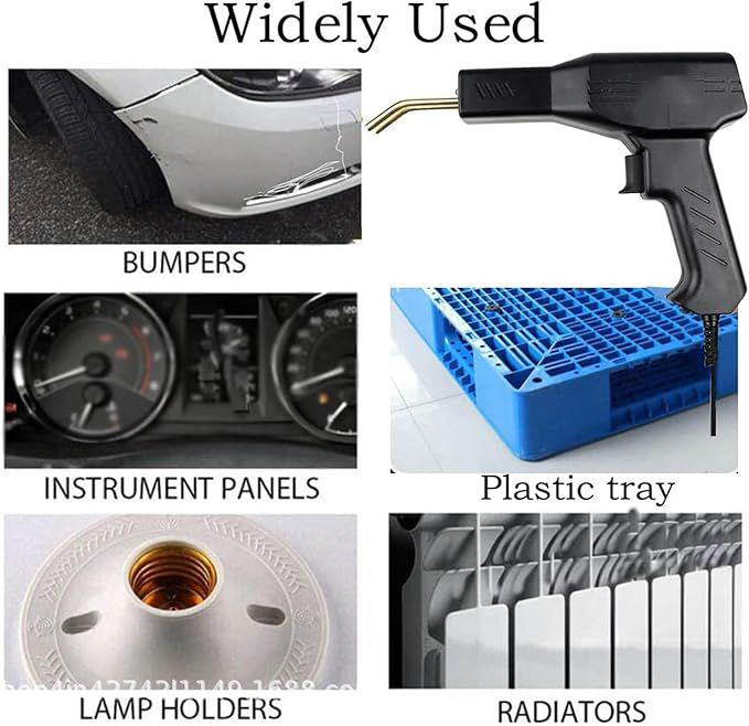 150W Kunststoff Schweißgerät, Auto-Stoßstangen-Riss-Reparatur-Set, 800 Stck heiße Hefter kunststoff Schweißen Maschine, Schweißen Reparieren Maschine für Auto-Stoßstange/Autoteile/Kajak/Kanu