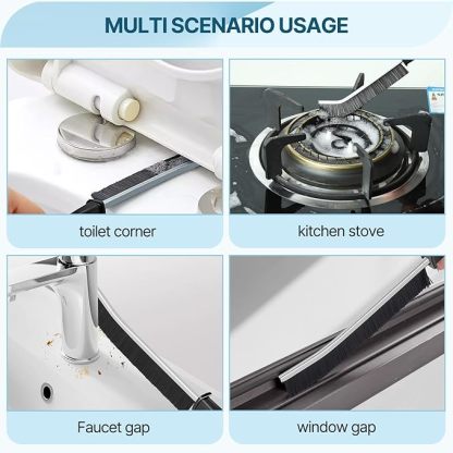 Lückenreinigungsbürste, küche Badezimmer Groove Gap Cleaning Brushelektrische reinigungsbürste,Premium schrubber mit Aluminiumstütze mit 15°-Winkel Zauberbürste, dünne Reinigungsbürste für die Küche