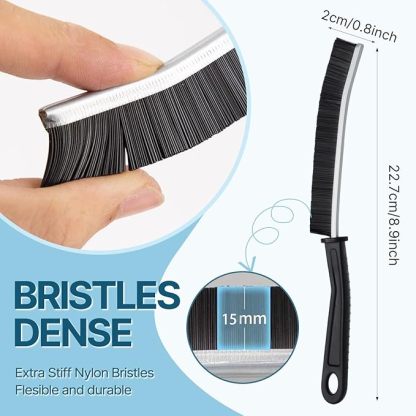 Lückenreinigungsbürste, küche Badezimmer Groove Gap Cleaning Brushelektrische reinigungsbürste,Premium schrubber mit Aluminiumstütze mit 15°-Winkel Zauberbürste, dünne Reinigungsbürste für die Küche